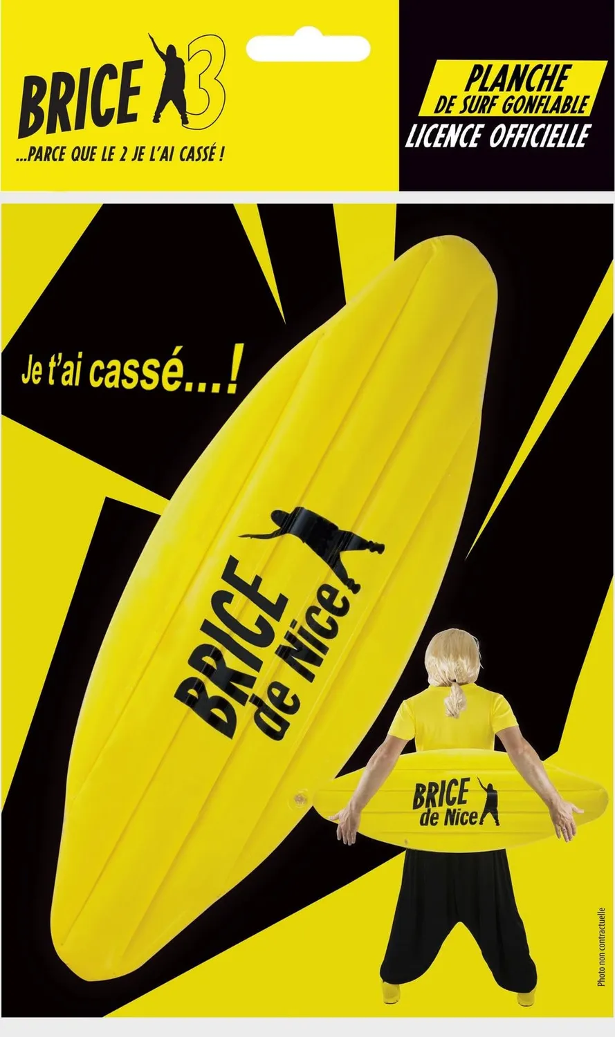 P'tit Clown Brice de Nice Tavola Surf Gonfiabile Gialla 115 cm