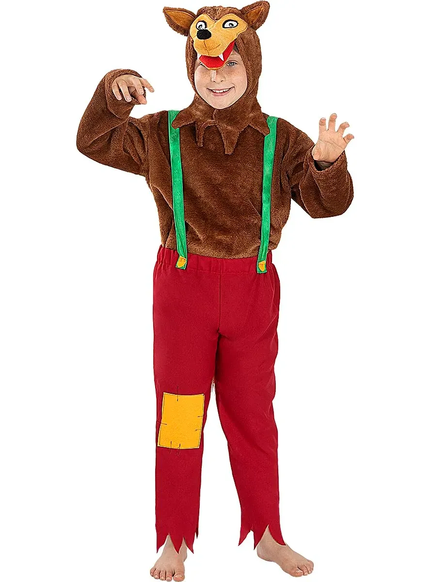 Funidelia Lupo Marrone Costume Bambino 5-6 Anni