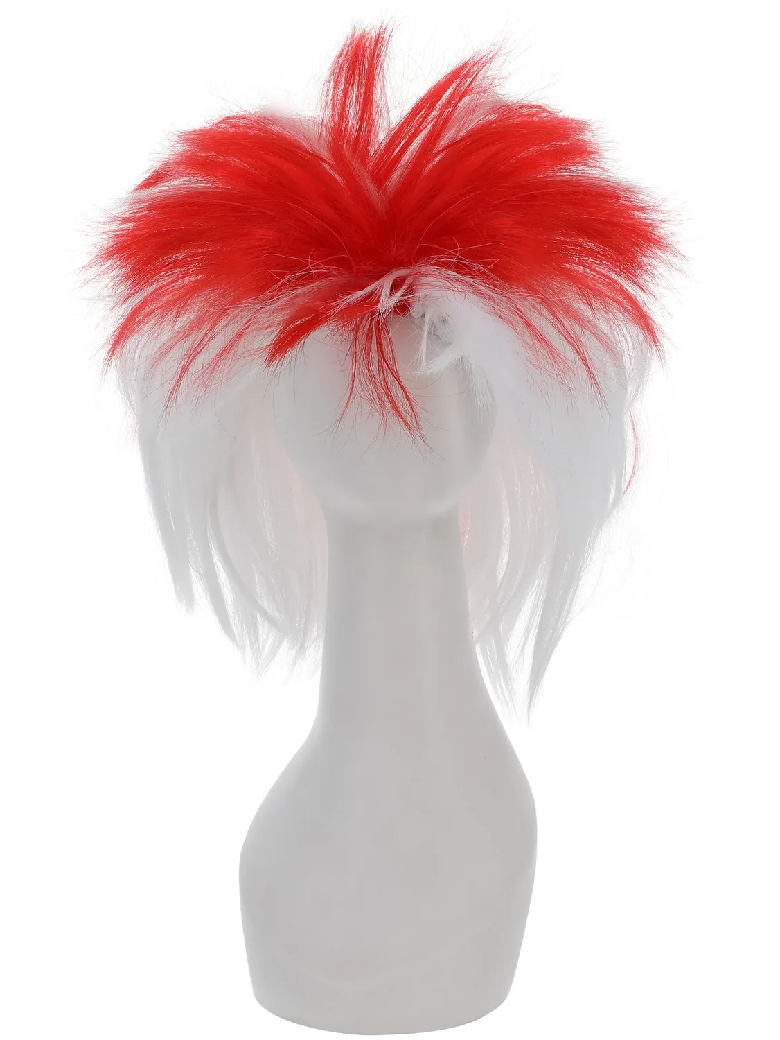 Smiffys England Mullet Parrucca Tifoso Bianco Rossa Adulto