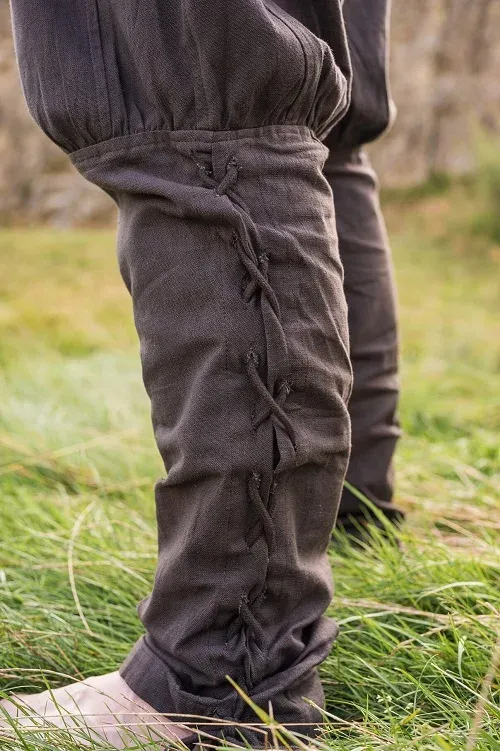 La Bottega di Merlino Magnus pantaloni medievali marrone cotone