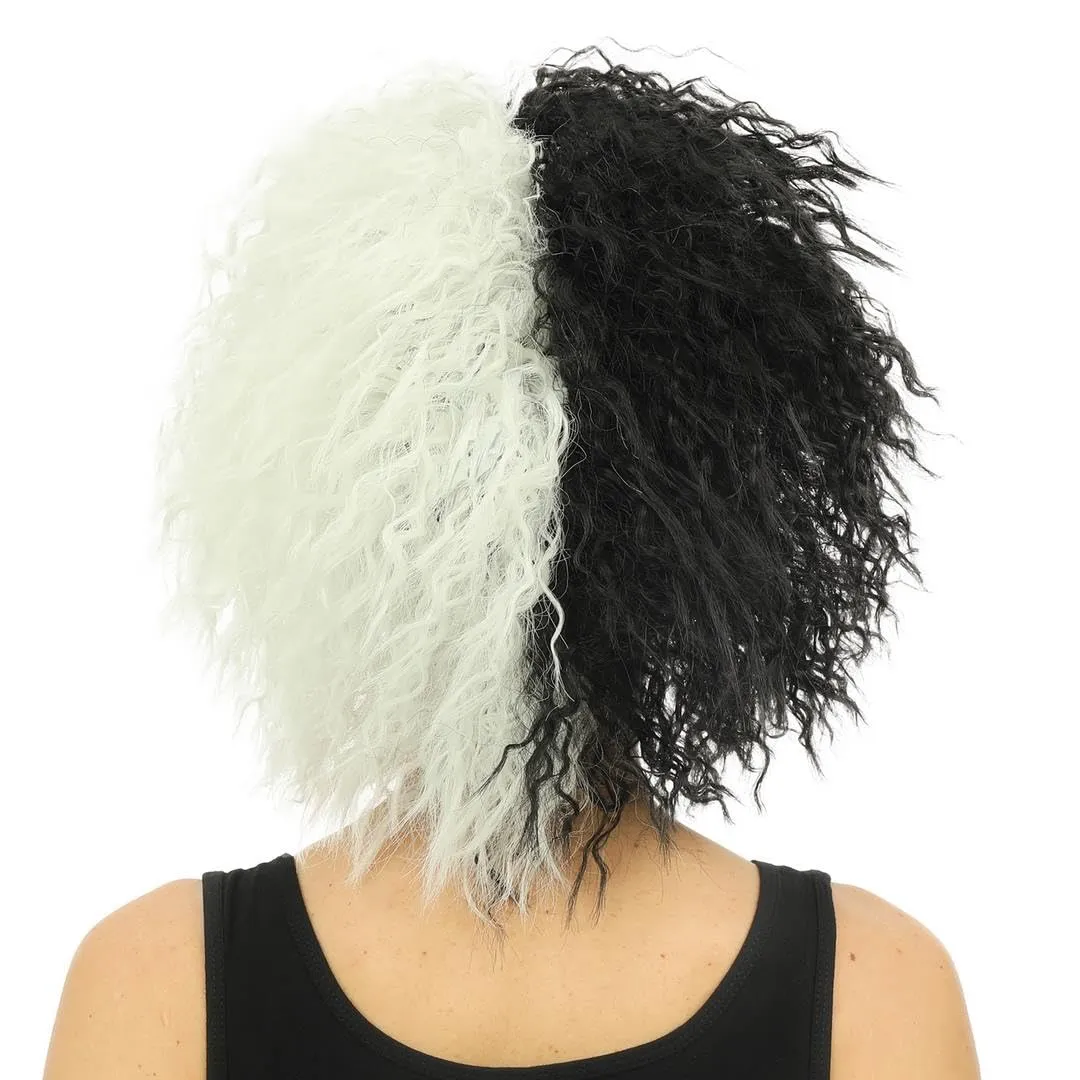 P'tit Clown Parrucca Cruella Nero Bianco Taglia Unica 30720