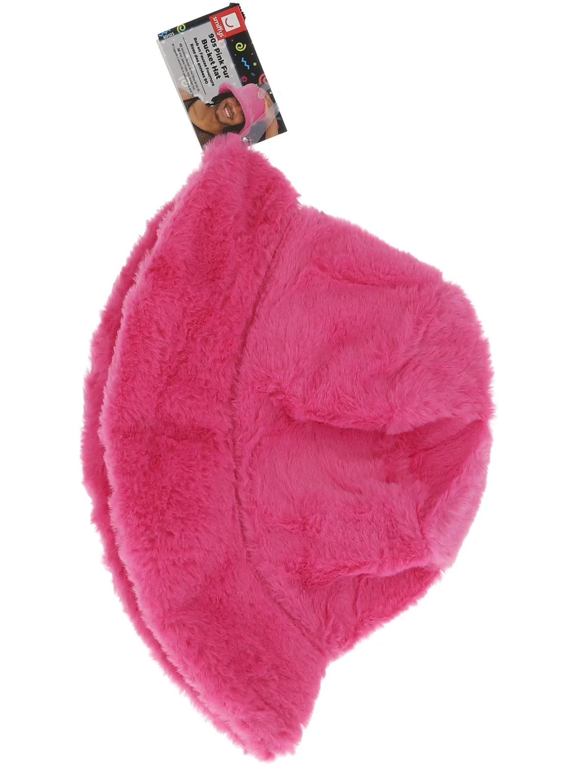 Smiffys Cappello Bucket Rosa Pelliccia Anni 90 Unisex Adulto