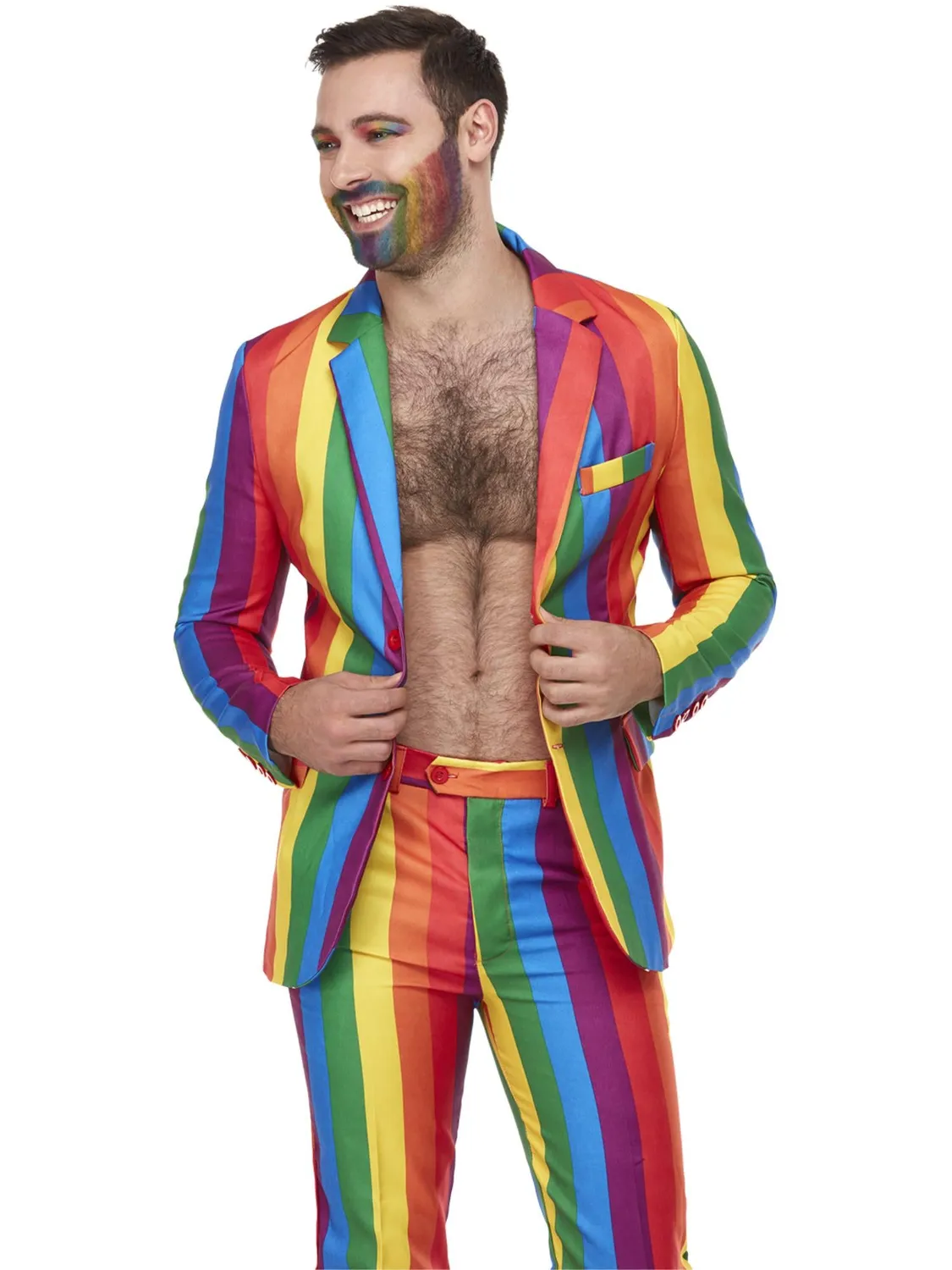 Smiffys Over The Rainbow completo uomo multicolore
