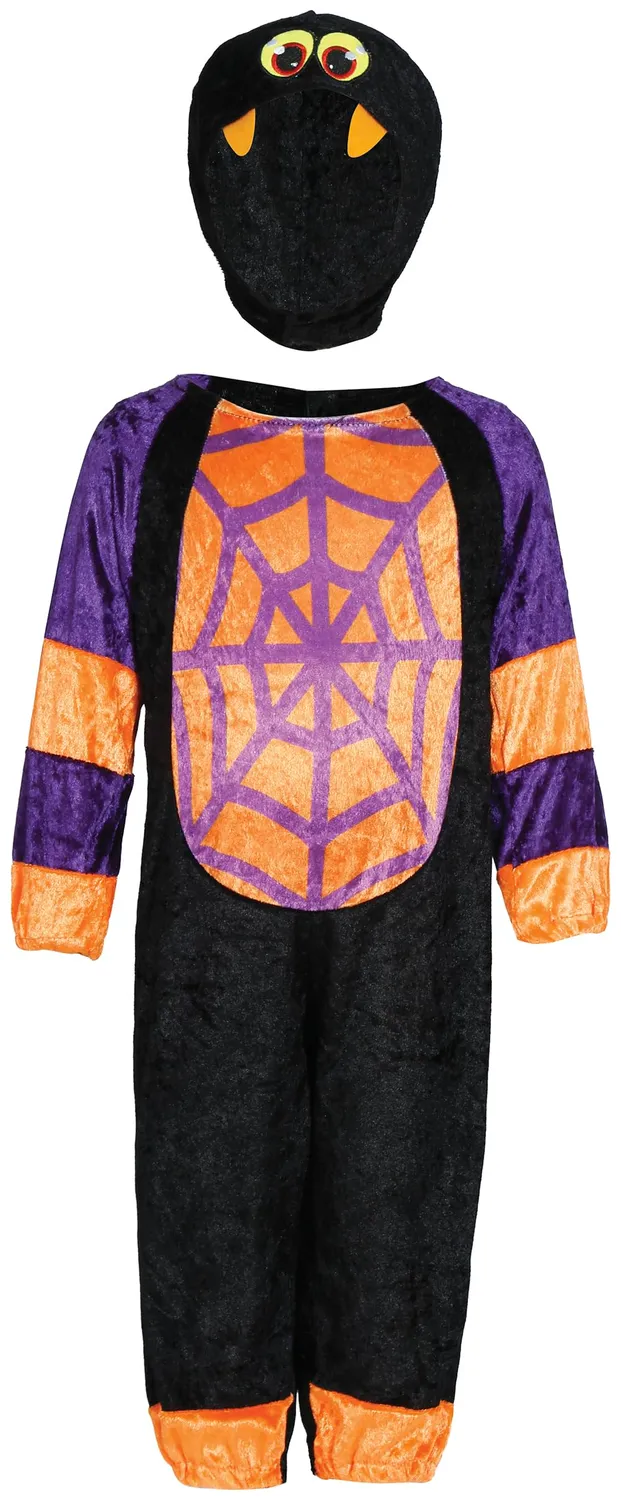 Guirca Costume Ragno Neonato Nero con Cappuccio 12-18 Mesi