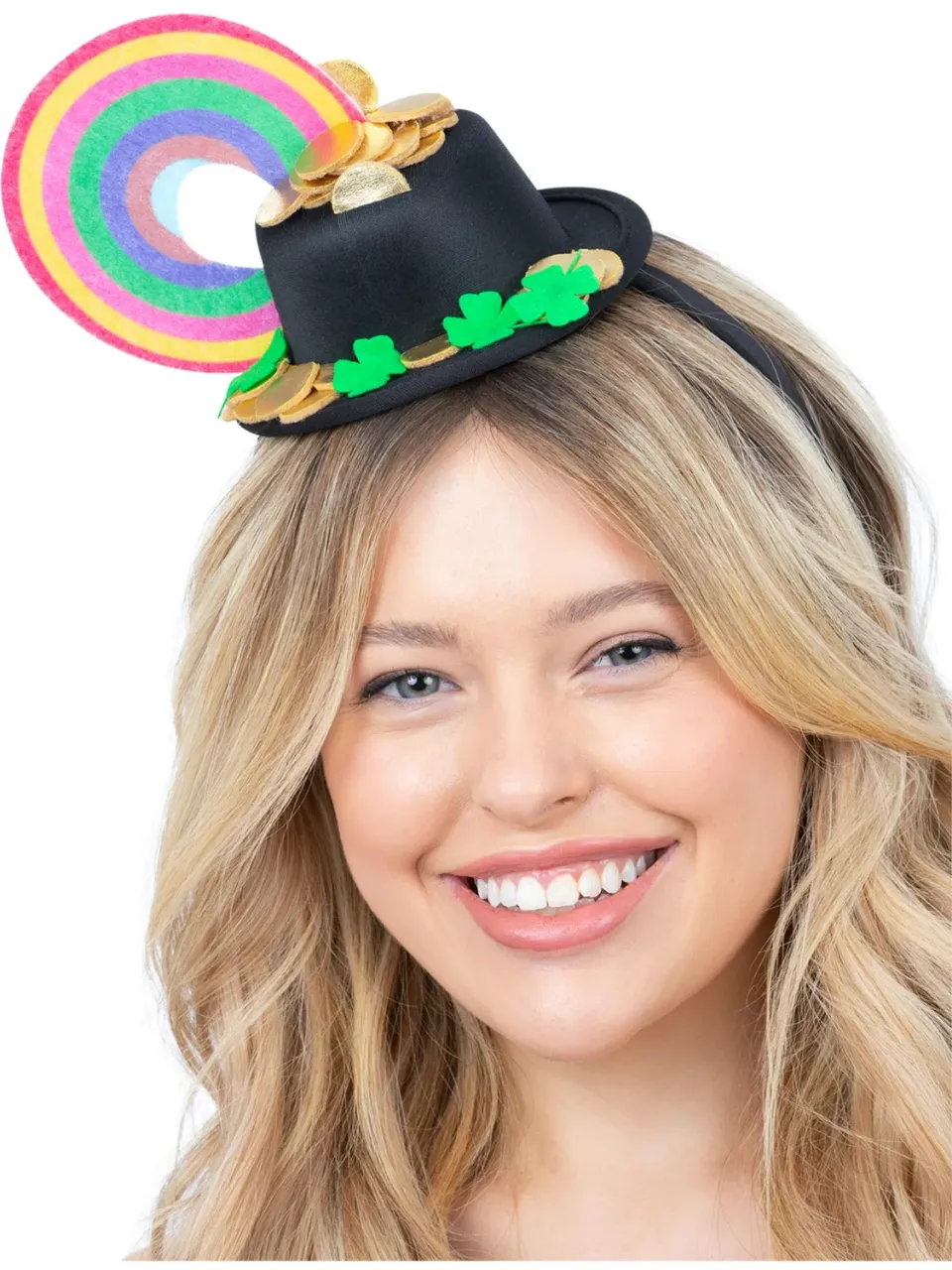 Smiffys Rainbow Pot O'Gold mini cappello arcobaleno