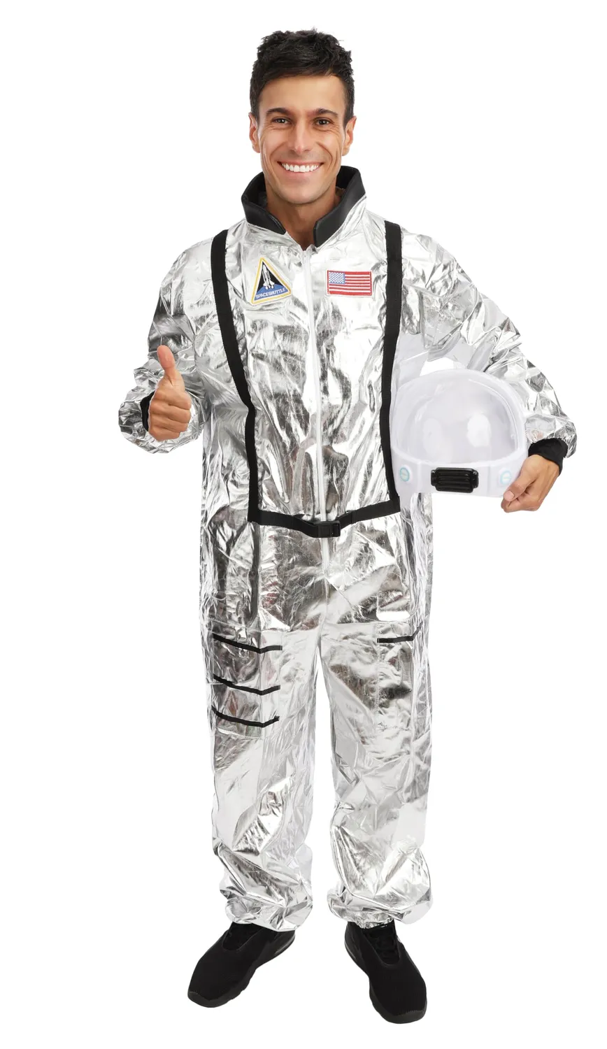 P'tit Clown costume astronauta adulto grigio S-M